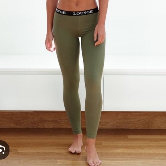 Pants - Lounge Olive Green Leggings